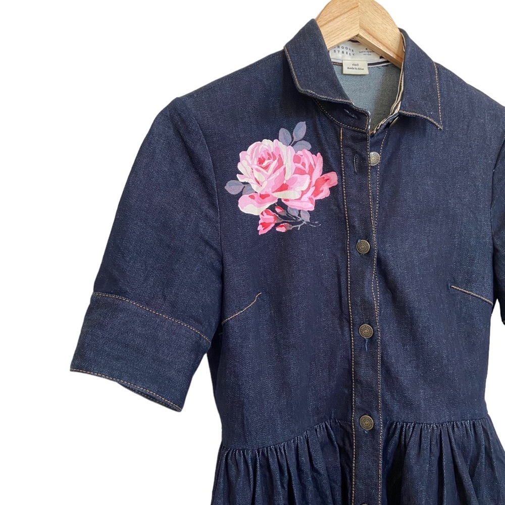 Kate Spade Broome Street Rose Denim Dress - Picture 7 of 16